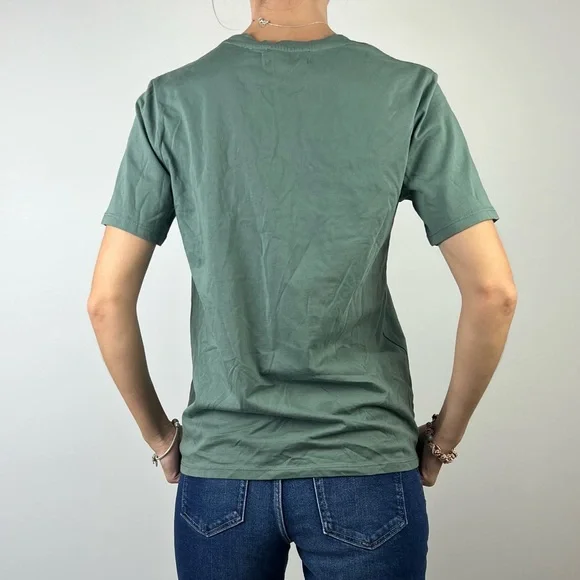 Country Road Tee T-Shirt Olive Green Signature Logo Relaxed Fit Size XXS 6/8 - Picture 5 of 12